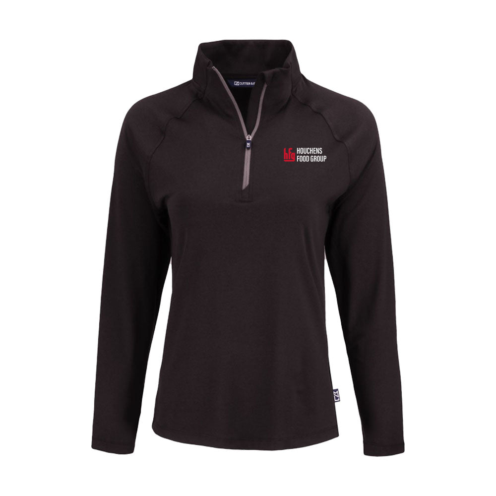 HFG Cutter & Buck Coastline Recycled Double Peached Womens Quarter Zip Pullover