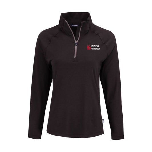 HFG Cutter & Buck Coastline Recycled Double Peached Womens Quarter Zip Pullover