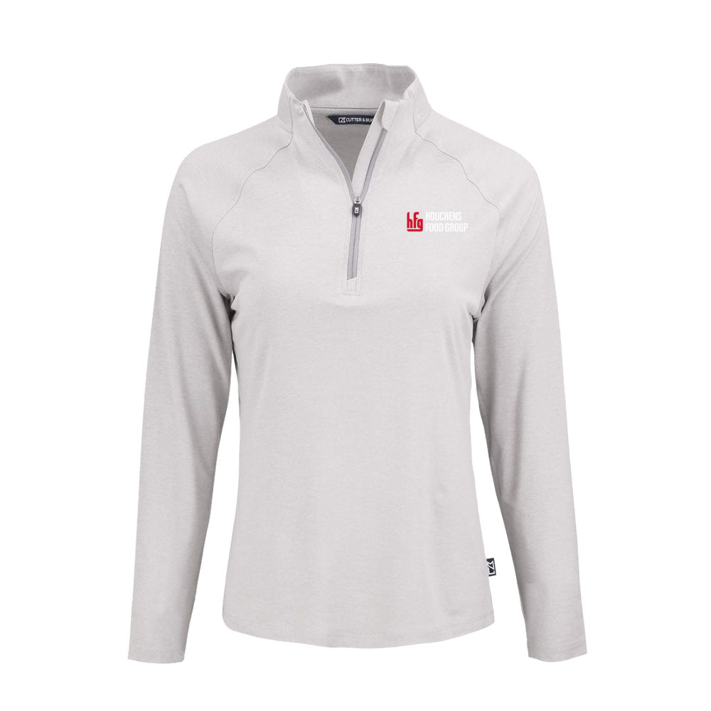 HFG Cutter & Buck Coastline Recycled Double Peached Womens Quarter Zip Pullover
