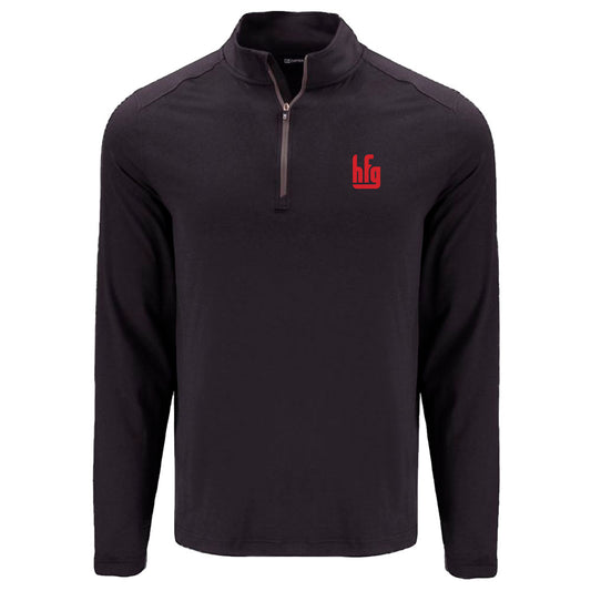 HFG Icon Cutter & Buck Coastline Recycled Double Peached Mens Quarter Zip Pullover